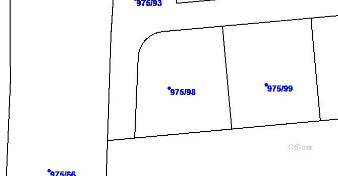 Parcela st. 975/98 v KÚ Libovice u Slaného, Katastrální mapa