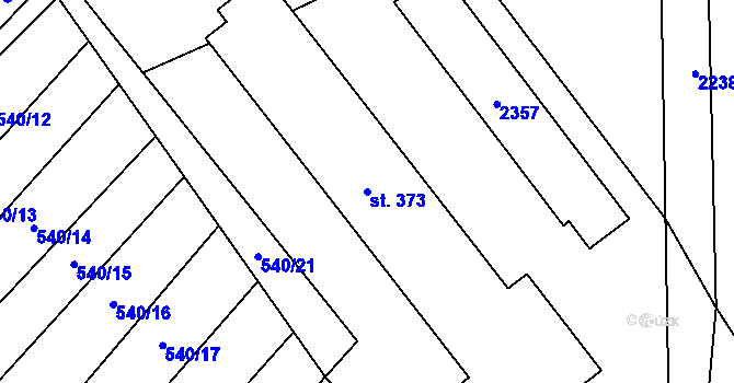 Parcela st. 373 v KÚ Libštát, Katastrální mapa