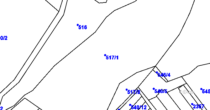 Parcela st. 517/1 v KÚ Libštát, Katastrální mapa