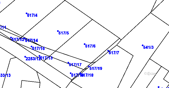Parcela st. 517/6 v KÚ Libštát, Katastrální mapa