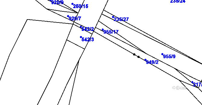 Parcela st. 549/2 v KÚ Březka, Katastrální mapa