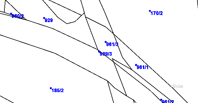 Parcela st. 939/3 v KÚ Libuň, Katastrální mapa