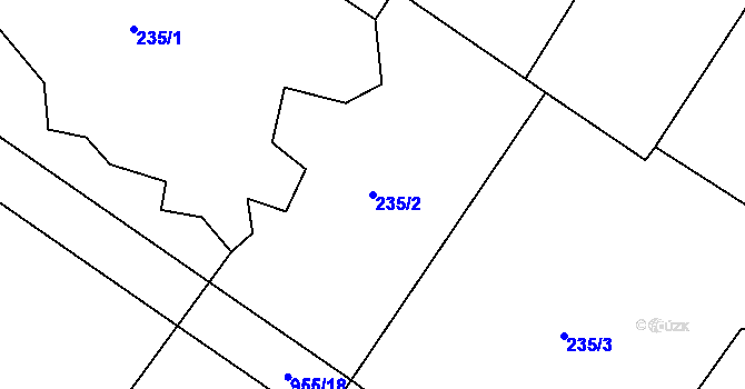 Parcela st. 235/2 v KÚ Libuň, Katastrální mapa