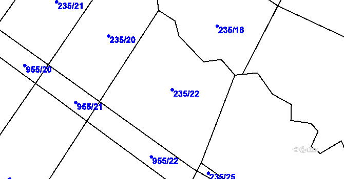 Parcela st. 235/22 v KÚ Libuň, Katastrální mapa