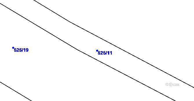Parcela st. 525/11 v KÚ Libuň, Katastrální mapa
