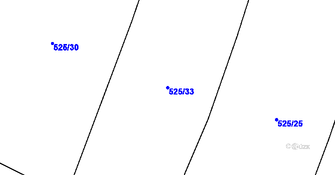 Parcela st. 525/33 v KÚ Libuň, Katastrální mapa