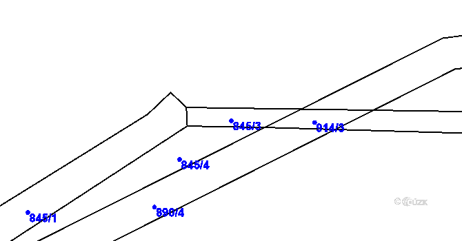 Parcela st. 845/3 v KÚ Libuň, Katastrální mapa