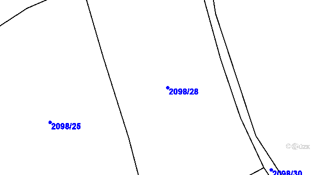 Parcela st. 2098/28 v KÚ Libušín, Katastrální mapa