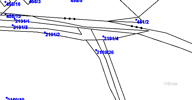 Parcela st. 2169/26 v KÚ Libušín, Katastrální mapa