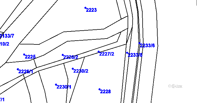 Parcela st. 2227/2 v KÚ Libušín, Katastrální mapa