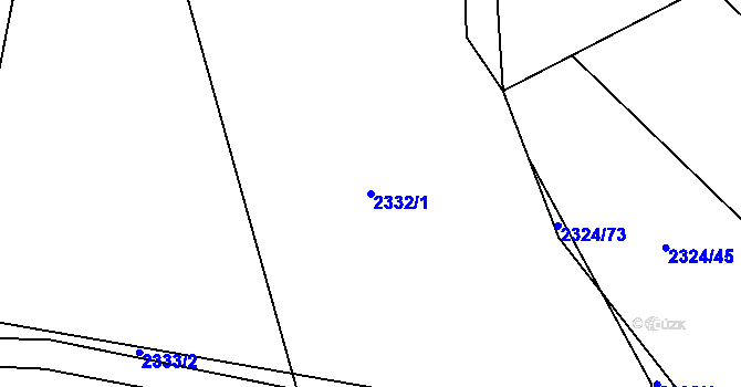 Parcela st. 2332/1 v KÚ Libušín, Katastrální mapa
