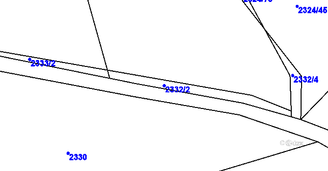 Parcela st. 2332/2 v KÚ Libušín, Katastrální mapa