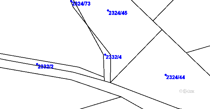 Parcela st. 2332/4 v KÚ Libušín, Katastrální mapa