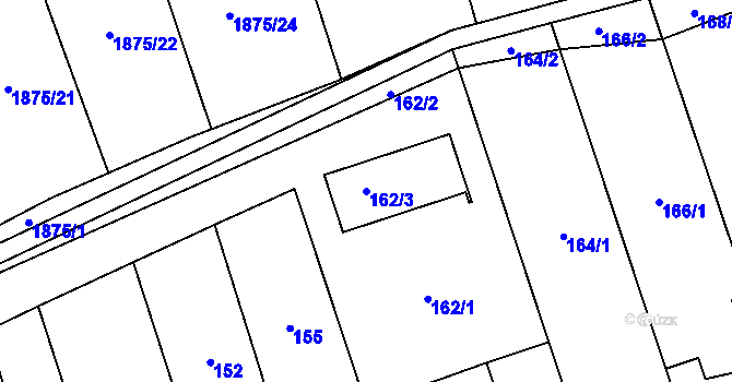 Parcela st. 162/3 v KÚ Libušín, Katastrální mapa
