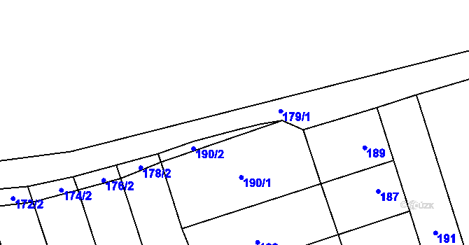 Parcela st. 179 v KÚ Libušín, Katastrální mapa