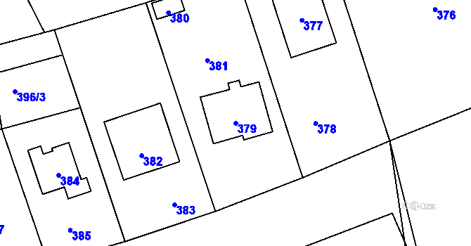 Parcela st. 379 v KÚ Libušín, Katastrální mapa