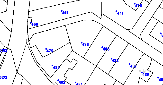 Parcela st. 486 v KÚ Libušín, Katastrální mapa