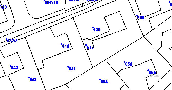 Parcela st. 638 v KÚ Libušín, Katastrální mapa