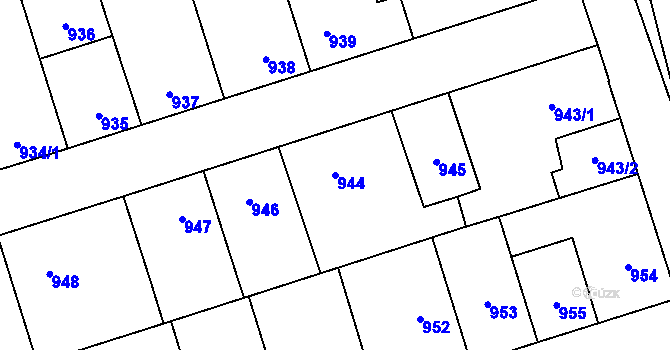 Parcela st. 944 v KÚ Libušín, Katastrální mapa