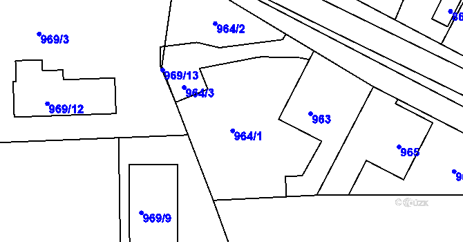 Parcela st. 964 v KÚ Libušín, Katastrální mapa