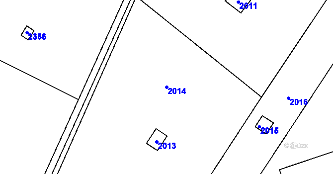 Parcela st. 2014 v KÚ Libušín, Katastrální mapa