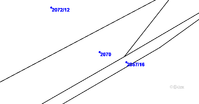 Parcela st. 2070 v KÚ Libušín, Katastrální mapa