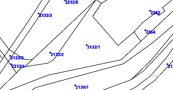 Parcela st. 2132/1 v KÚ Libušín, Katastrální mapa