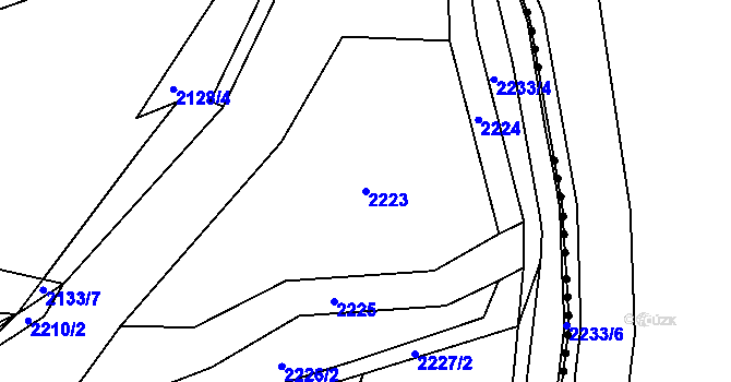 Parcela st. 2223 v KÚ Libušín, Katastrální mapa