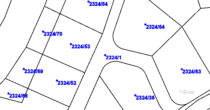 Parcela st. 2324/1 v KÚ Libušín, Katastrální mapa