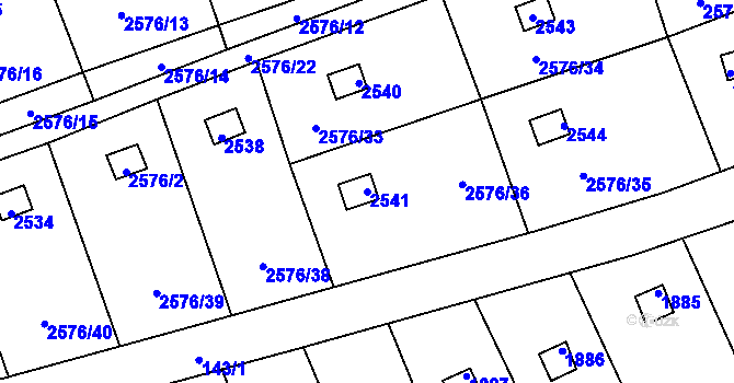 Parcela st. 2541 v KÚ Libušín, Katastrální mapa