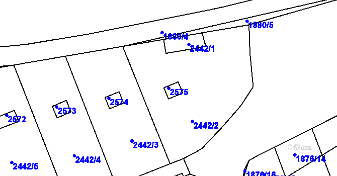 Parcela st. 2575 v KÚ Libušín, Katastrální mapa