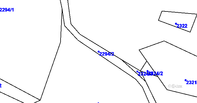 Parcela st. 2294/2 v KÚ Děkanské Skaliny, Katastrální mapa