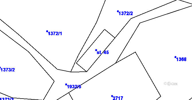 Parcela st. 45 v KÚ Ličov-Desky, Katastrální mapa