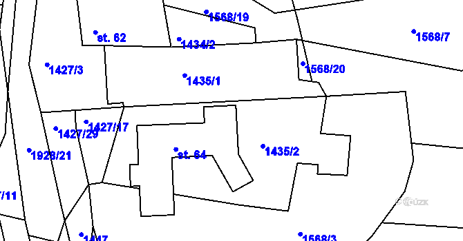 Parcela st. 63/5 v KÚ Ličov-Desky, Katastrální mapa