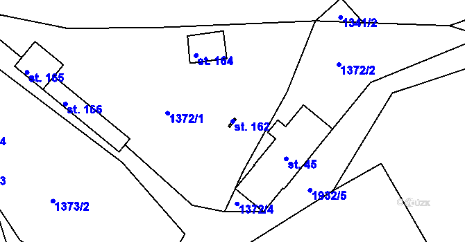 Parcela st. 162 v KÚ Ličov-Desky, Katastrální mapa