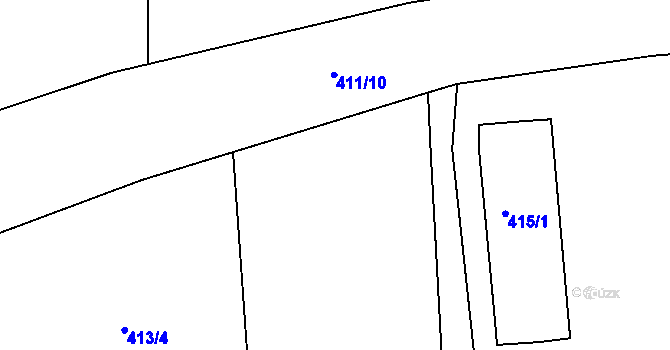 Parcela st. 413/5 v KÚ Lidice, Katastrální mapa