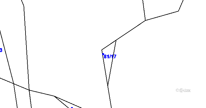 Parcela st. 81/17 v KÚ Lidmaň, Katastrální mapa