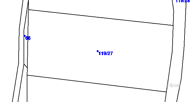 Parcela st. 119/27 v KÚ Lidmaň, Katastrální mapa
