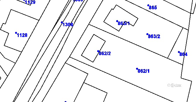 Parcela st. 862/2 v KÚ Lichnov u Bruntálu, Katastrální mapa