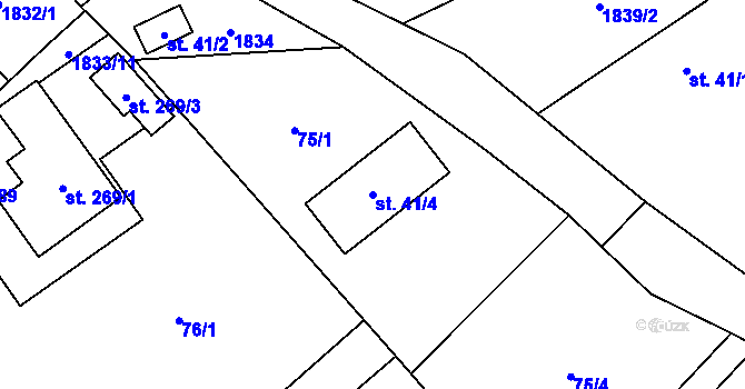 Parcela st. 41/4 v KÚ Lichnov u Nového Jičína, Katastrální mapa