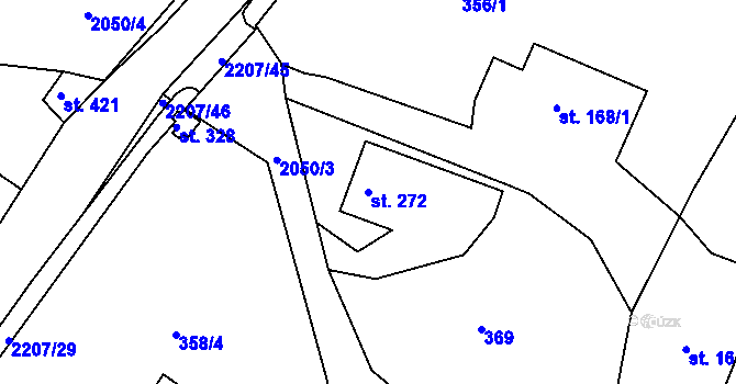 Parcela st. 272 v KÚ Lichnov u Nového Jičína, Katastrální mapa