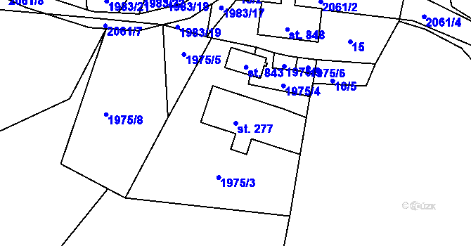 Parcela st. 277 v KÚ Lichnov u Nového Jičína, Katastrální mapa