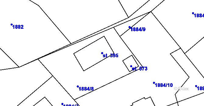 Parcela st. 395 v KÚ Lichnov u Nového Jičína, Katastrální mapa