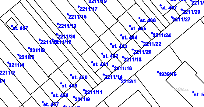 Parcela st. 462 v KÚ Lichnov u Nového Jičína, Katastrální mapa