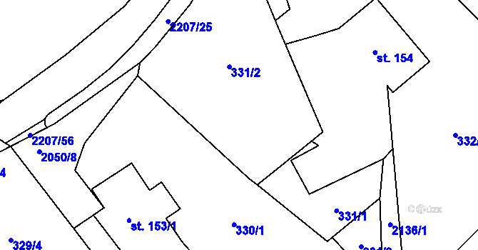 Parcela st. 331 v KÚ Lichnov u Nového Jičína, Katastrální mapa