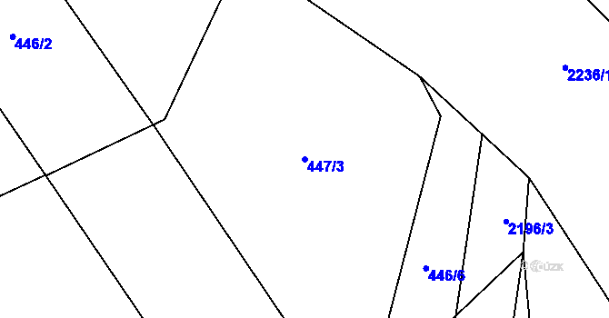 Parcela st. 447/3 v KÚ Lichnov u Nového Jičína, Katastrální mapa