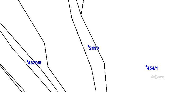 Parcela st. 2198 v KÚ Lichnov u Nového Jičína, Katastrální mapa