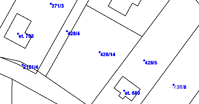 Parcela st. 428/14 v KÚ Lichnov u Nového Jičína, Katastrální mapa