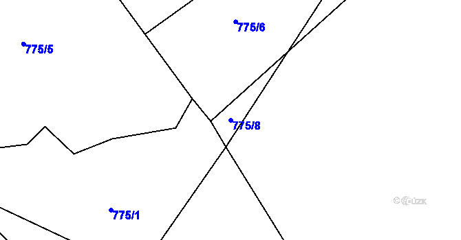 Parcela st. 775/8 v KÚ Lichnov u Nového Jičína, Katastrální mapa