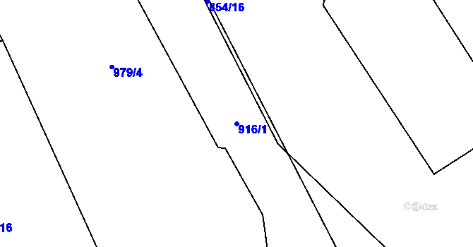 Parcela st. 916/1 v KÚ Lichnov u Nového Jičína, Katastrální mapa